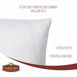 Ultra Soft Fiber Plain Economy Pillow Set